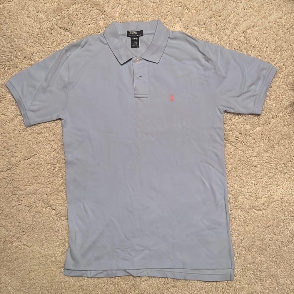 Boys button down baby blue shirt